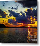 Sunset At Lake Logan Martin Metal Print