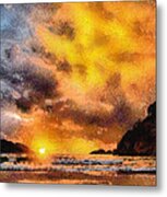 Sunset Beach Metal Print