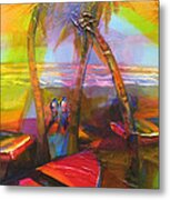 Sunset By The Sea Metal Print