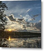 Sunset Double Trouble State Park Nj Metal Print