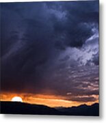 Sunset In The French Alps Metal Print