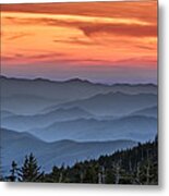 Sunset In The Smokies Metal Print