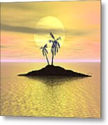 Sunset Island Metal Print