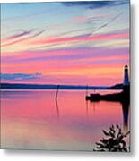Sunset On Cayuga Lake Ithaca New York Metal Print