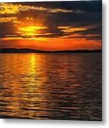 Sunset On Degray Lake Metal Print