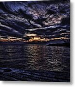 Sunset On Lake Poygan 4 Metal Print
