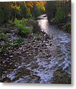 Sunset On The Merced Metal Print