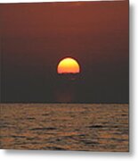Sunset Over Lake Erie Metal Print