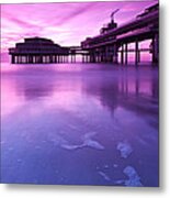 Sunset Over The Pier Metal Print