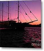 Sunset Sail Metal Print