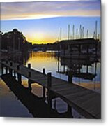 Sunset Silhouette Metal Print