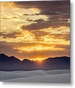 Sunset Sky Over San Andreas Mountains Metal Print