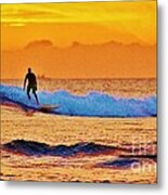 Sunset Surf Metal Print