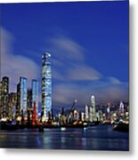 Sunset View Of Kowloon West And Central Metal Print