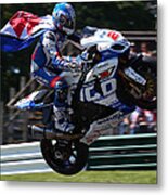 Superbike Superhero Metal Print