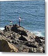 Surf Fishing Metal Print