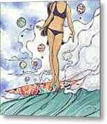 Surfer Chic Metal Print