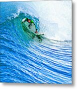 Surfer - In The Green Room Metal Print