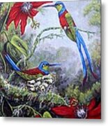 Swallowtail Hummingbirds Metal Print