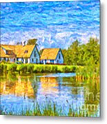 Swedish Lakehouse Metal Print