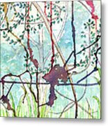 Swing Uphill Abstract Metal Print