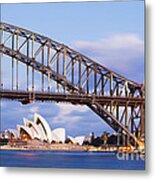 Sydney Harbour Bridge And Opera House Metal Print
