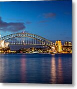 Sydney Skyline At Night Metal Print