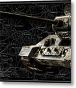 T-34 Soviet Tank Bk Bg Metal Print