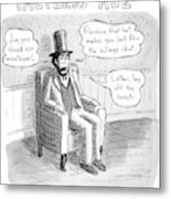 Tactless Abe -- Abraham Lincoln Makes Rude Metal Print