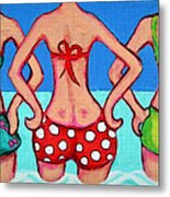 Taking The Plunge - Beach Metal Print