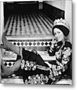 Talitha Getty Wearing A Berber Wedding Dress Metal Print