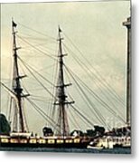 Tall Ship Niagara Docked At Put-in-bay Metal Print