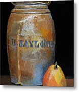 Taylor Jug With Pear Metal Print