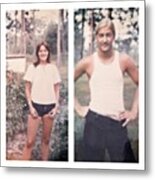 #tbt My Mom And Pops 1975 #mom #dad Metal Print