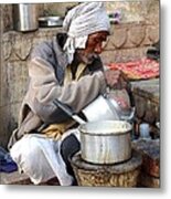 Tea Stall On The Ghats  - Varanasi India Metal Print