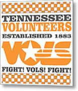 Tennessee Volunteers Fight Metal Print
