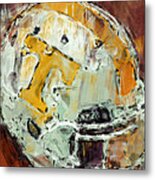 Tennessee Volunteers Helmet Abstract Metal Print