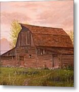 Teton Barn Metal Print