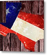 Texas Flag Map Metal Print