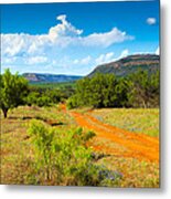 Texas Hill Country Red Dirt Road Metal Print