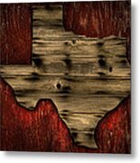 Texas Wood Metal Print