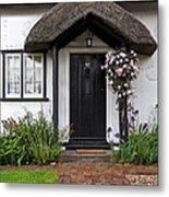 Thatched Cottage Welcome Metal Print