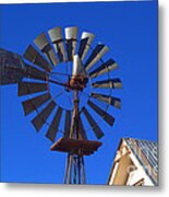 The Aermotor In Folsom New Mexico Metal Print