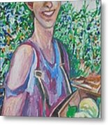 The Apple Picker Metal Print