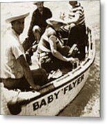 The Baby Flyer With Ed Ricketts And John Steinbeck  In Sea Of Cortez  1940 Metal Print
