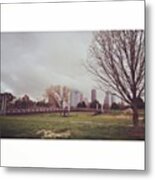 The Bike Path Along Buffalo Bayou Is Metal Print