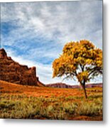 The Butte And The Tree Monument Valley Metal Print