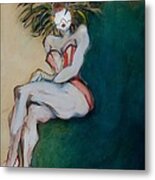 The Carnival Queen - Masked Woman Metal Print