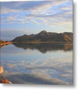 The Causeway To Stansbury Island Metal Print