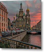 The Church Of The Savior On Spilled Blood Metal Print